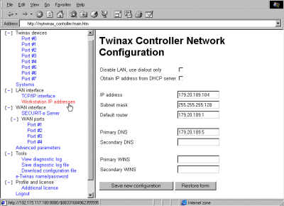 HTML Configuration
