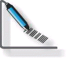 Image: Bar Code Wand Reading a Bar Code